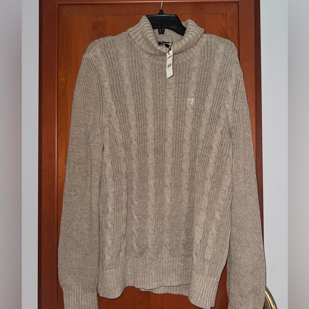 Women’s Beige Cable Knit Sweater